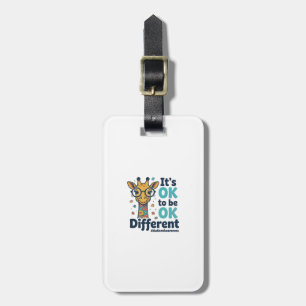 Autism Awareness Giraffe It’s OK to Be Different S Luggage Tag
