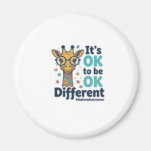 Autism Awareness Giraffe It’s OK to Be Different S Magnet