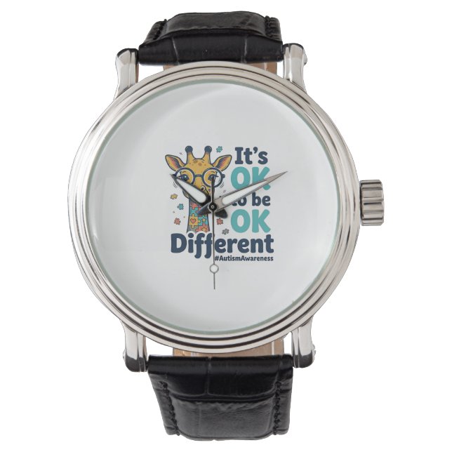 Autism Awareness Giraffe It’s OK to Be Different S Watch (Front)