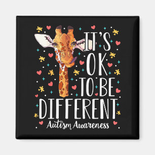Autism Awareness Giraffe Its Ok To Be Different Au Magnet