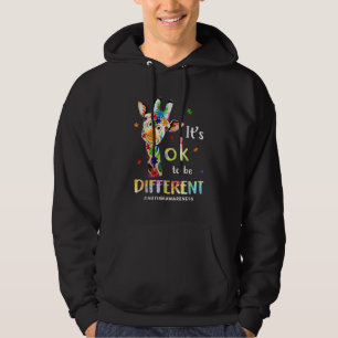 Autism Awareness Giraffe Its Ok To Be Different Hoodie