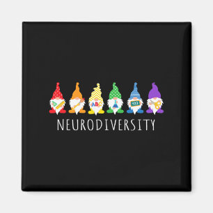 Autism Awareness Gnome Neurodiversity Gifts For Wo Magnet
