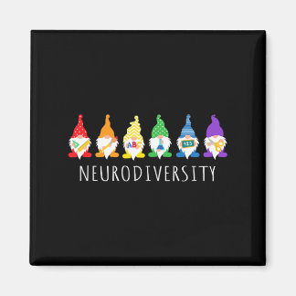 Autism Awareness Gnome Neurodiversity Gifts For Wo Magnet