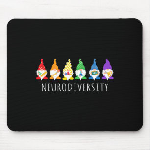Autism Awareness Gnome Neurodiversity Gifts For Wo Mouse Pad
