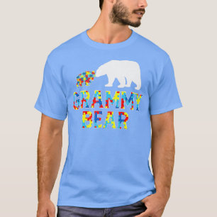 Autism Awareness Grammy Bear Support Autistic Prem T-Shirt