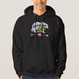Autism Awareness Grandma Bear Support Autistic Adu Hoodie