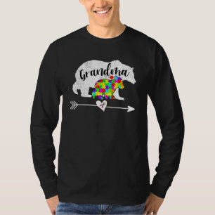 Autism Awareness Grandma Bear Support Autistic Adu T-Shirt