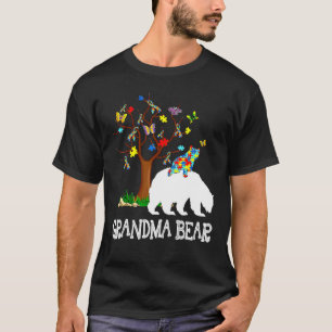 Autism Awareness Grandma Bear Support Autistic Adu T-Shirt