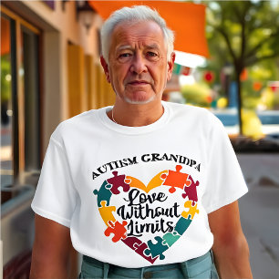 Autism Awareness Grandpa: Love Without Limits T-Shirt