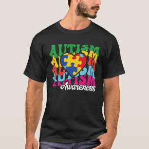 Autism Awareness Groovy For Kids Women Men T-Shirt