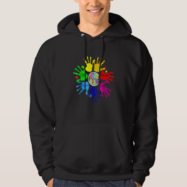 Autism Awareness Hand Puzzle Support Hoodie (Front)