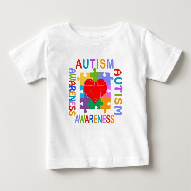 Autism Awareness Heart Baby T-Shirt (Front)
