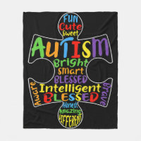 Autism Awareness Heart Blessed Men Women Kids Chil