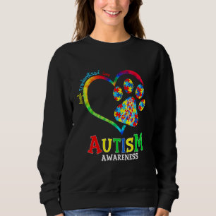 Autism Awareness Heart Paw Dog Support Autistic Sweatshirt