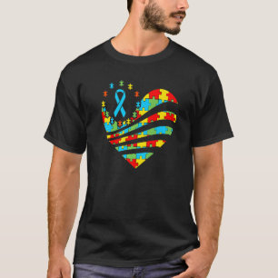 Autism Awareness Heart Support Autistic Boys Gir T-Shirt