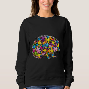Autism Awareness Hedgehog Animals Puzzle For Men W Sweatshirt
