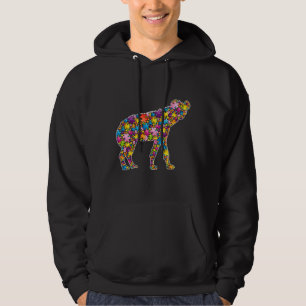 Autism Awareness Hyena Animals Puzzle For Men Wome Hoodie