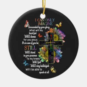Autism Awareness I Can Only Imagine Jesus Faith T- Ceramic Tree Decoration