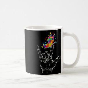 Autism Awareness I Love You Asl Hand Sign Language Coffee Mug