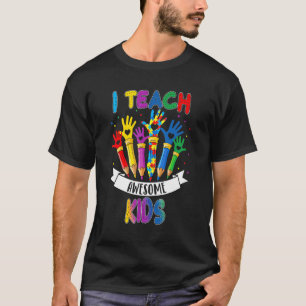 Autism Awareness I Teach Awesome Kids Special Ed T T-Shirt