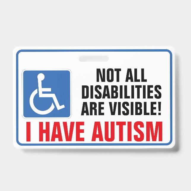 Autism Awareness ID Badge (Front)