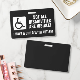 Autism Awareness ID Badge