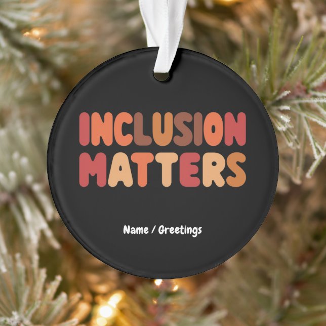 Autism Awareness Inclusion & Kindness Matters  Ornament (Tree)