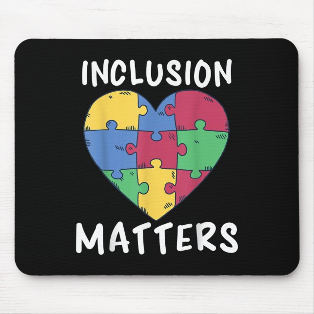 Autism Awareness, Inclusion S _1  Mouse Pad (Front)