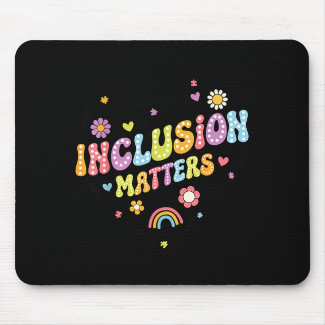 Autism Awareness Inclusion Special Education Mouse Pad (Front)