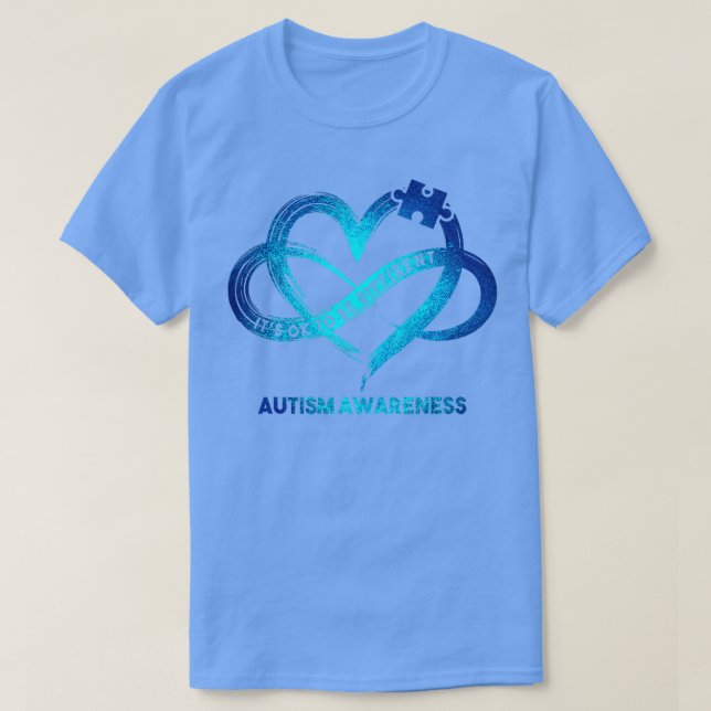 Autism Awareness Infinity Heart Its Ok o Be Differ T-Shirt (Design Front)