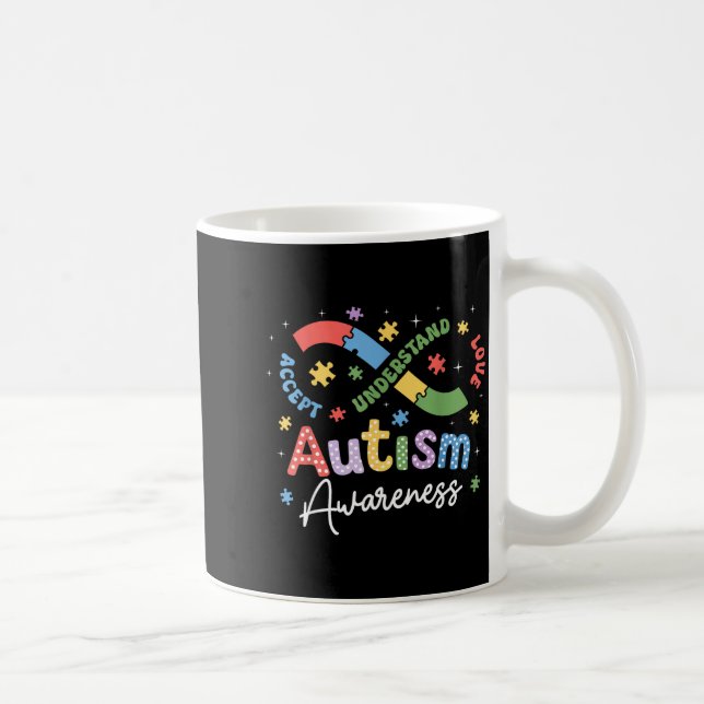 Autism Awareness Infinity Symbol Accept Understand Coffee Mug (Right)
