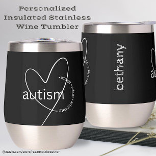 Autism Awareness Insulated Stainless Wine Tumbler