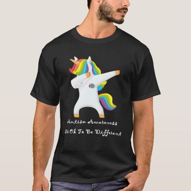 autism awareness it ok to be different T-Shirt (Front)