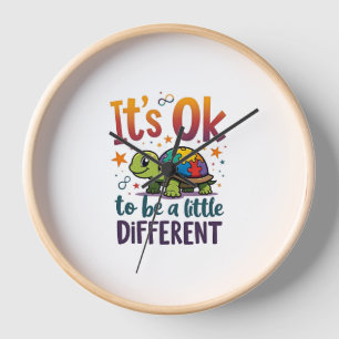 Autism Awareness It's Ok To Be A Little Different Clock