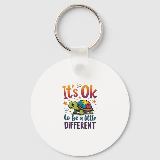 Autism Awareness It's Ok To Be A Little Different  Key Ring (Front)
