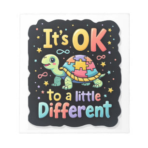 Autism Awareness It's Ok To Be A Little Different Notepad