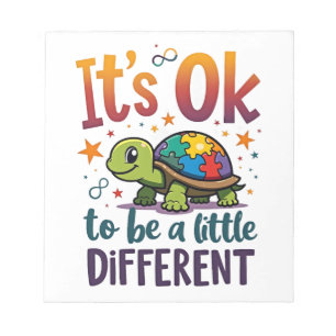 Autism Awareness It's Ok To Be A Little Different Notepad