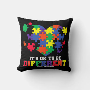 Autism Awareness  It's OK To Be Different Autism H Cushion