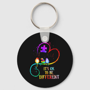 Autism Awareness It's OK To Be Different Love Puzz Key Ring