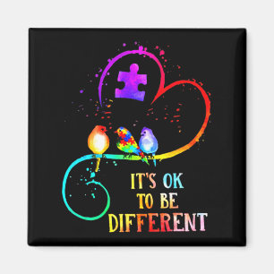 Autism Awareness It's OK To Be Different Love Puzz Magnet