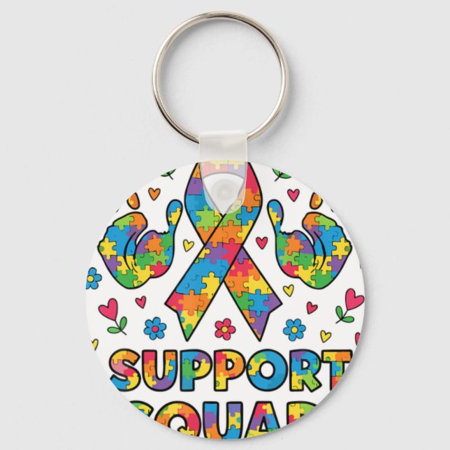 Autism Awareness Its Ok To Be Different Mo Key Ring (Front)