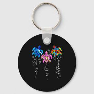 Autism Awareness Its Ok To Be Different Sea Turtle Key Ring