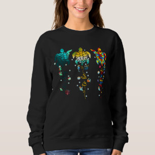 Autism Awareness Its Ok To Be Different Sea Turtle Sweatshirt