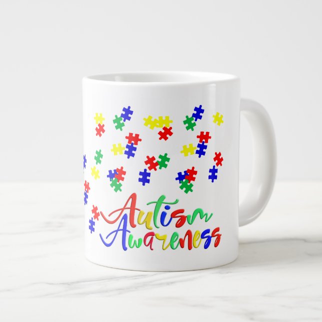 Autism Awareness - Jumbo Mug (Front Right)