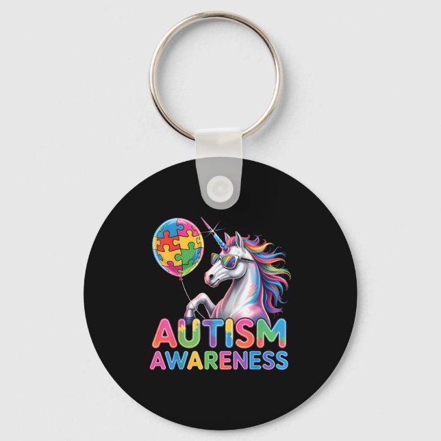 Autism awareness  key ring (Front)