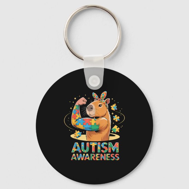 Autism awareness  key ring (Front)