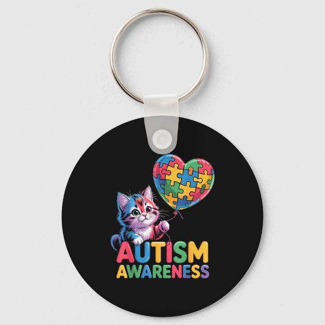 Autism awareness  key ring (Front)