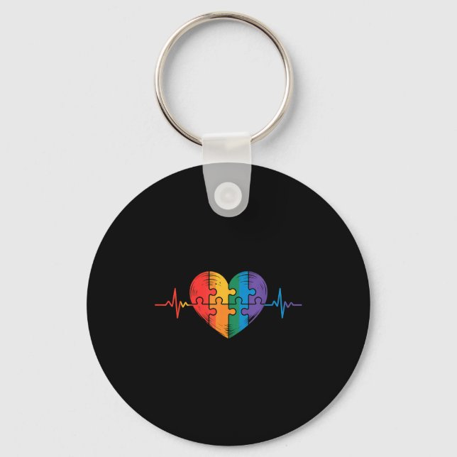 Autism awareness  key ring (Front)