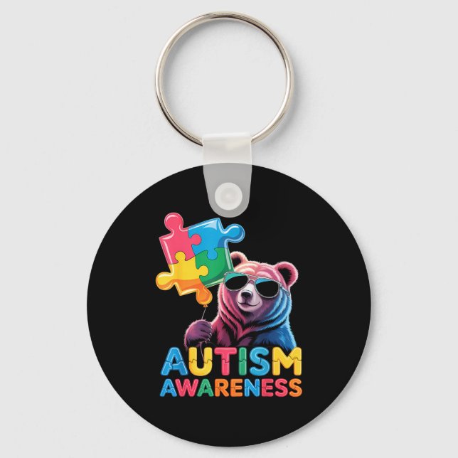 Autism awareness  key ring (Front)