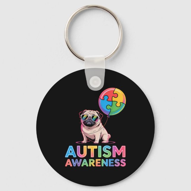 Autism awareness  key ring (Front)
